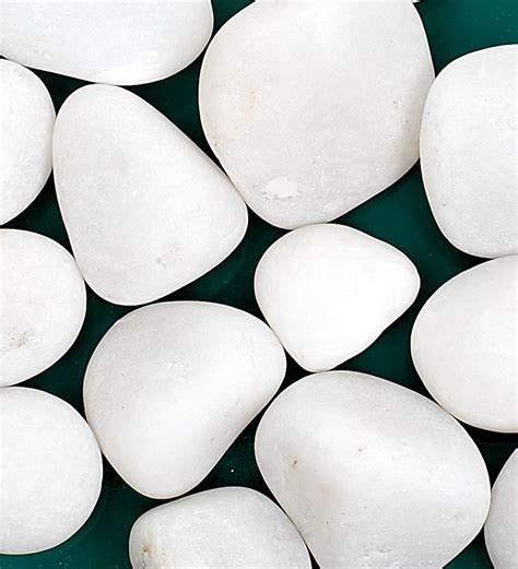 Buy Decor Pebbles White Stones Pebbles 1 Bag Of 25 Kg Online