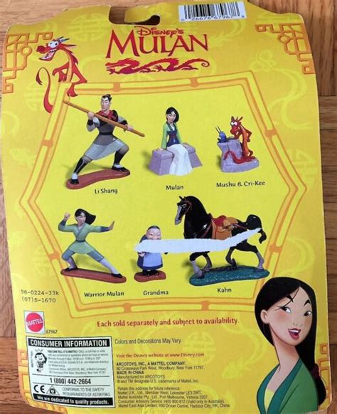 Disney S Mulan Collectibles Action Figures Warrior Mulan Li Shang Mushu