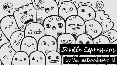 Doodle Art Cute Faces Expressions Doodle Art For Beginners