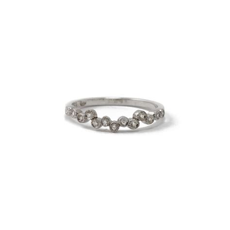Scattered Diamond Ring In 9ct White Gold Miinella Jewellery