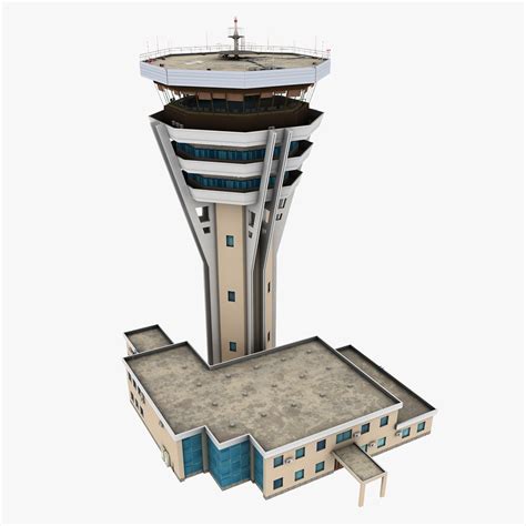 Air Traffic Control Tower 3d Model 35 3ds Dwg 3dm Unknown Obj