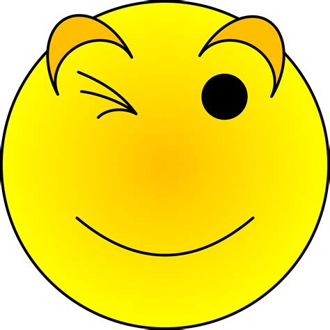 Smiley Face Wink Clipart Clipart Best