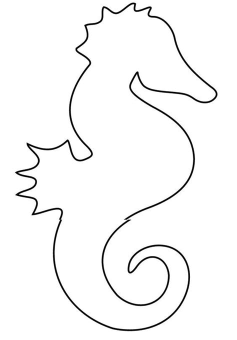 41 Seahorse Shape Templates Crafts And Colouring Pages Sea Animal