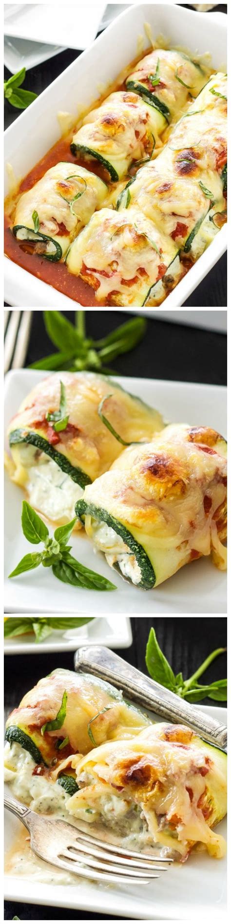 Delicious Lasagna Rolls Made Using Zucchini Instead Of Pasta A Healthy