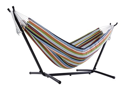 vivere s double sunbrella double hammock in confetti with stand 9