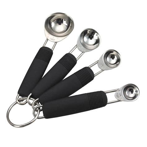 Masterclass Deluxe Stainless Steel 4 Piece Measuring Spoon Set