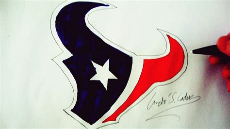 Como Desenhar A Logo Do Houston Texans How To Draw Houston Texans