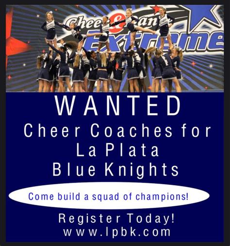 Wanted Cheer Coaches For 2024 Laplata Youth Football And Cheerleading
