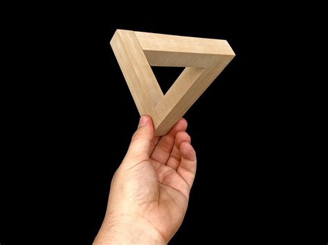 Penrose Triangle Impossible Optical Illusion Art Triangle De Penrose