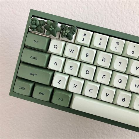 Green Botanical Artisan Keycaps Etsy