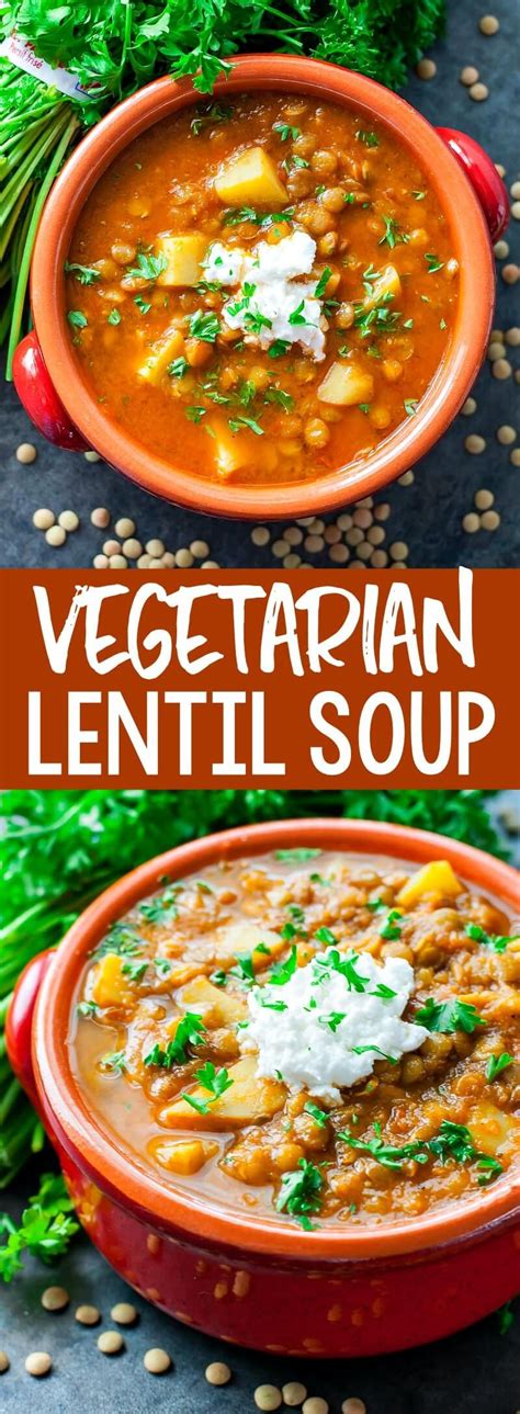 Easy Lentil Soup Recipe Vegetarian And Vegan Peas And Crayons