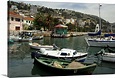 Albania, Sarande, Albanian port city located on the Ionian Sea, harbor ...
