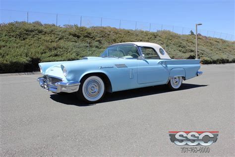 1957 Ford Thunderbird Roadster Convertible Powder Blue With White