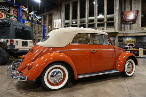 1960 Volkswagen Beetle Convertible Low Miles Indian Red Manual