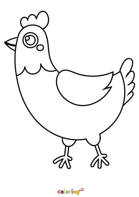 Chicken Coloring Pages For Toddlers Thekidsworksheet