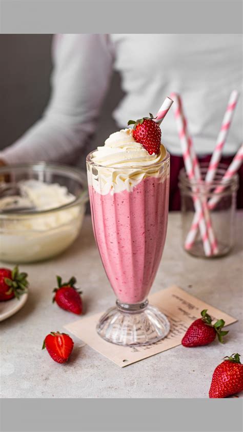 Strawberry Milkshake With 3 Ingredients Bake With Shivesh