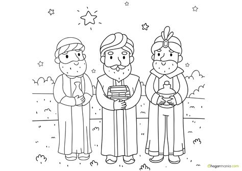 Dibujo De Los Tres Reyes Magos Para Colorear Dibujos Cristianos Para