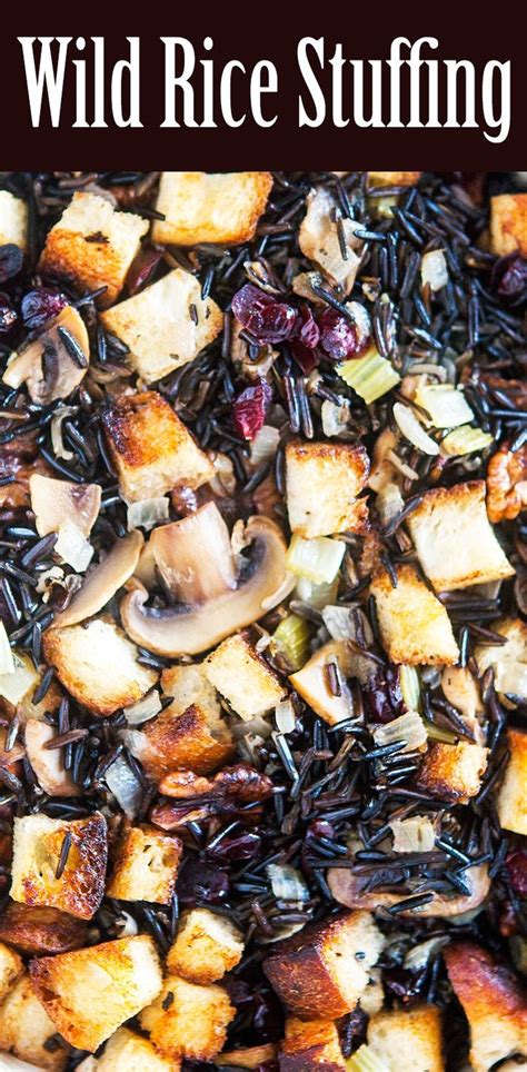 This holiday wild rice dressing combines a flavorful wild rice mix, sweet cranberries, and savory herbs. Wild Rice Stuffing Recipe | SimplyRecipes.com | Recipe ...