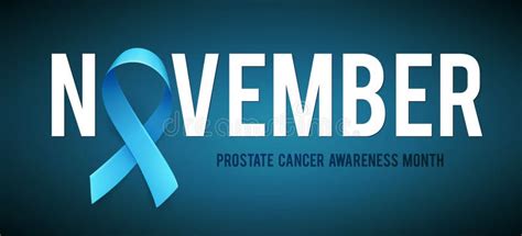 Banner For Prostate Cancer Awareness Month In November Word Hope With