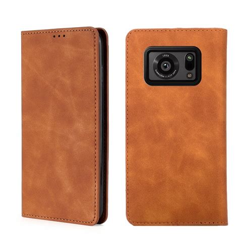 For Sharp Aquos R6 Skin Feel Magnetic Horizontal Flip Leather Phone