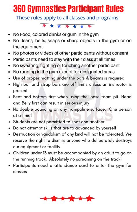 Gym Rules Gymnastics