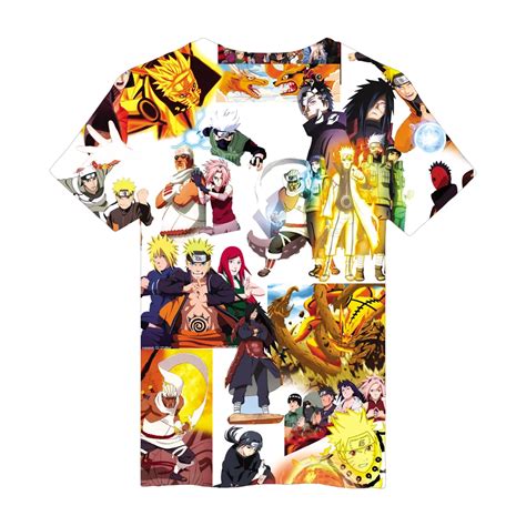 Japanese Anime Naruto Womenmen Short Sleeve Shirt Cotton T Shirt Round