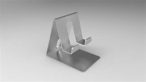 Sheet Metal Phone Holder Download Free 3d Model By Charlied Cad Crowd
