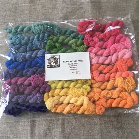 Hand Dyed Crewel Tapestry Embroidery Yarn 30 Rainbow Colours Etsy