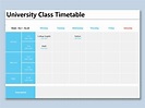 EXCEL of Simple University Class Timetable.xlsx | WPS Free Templates