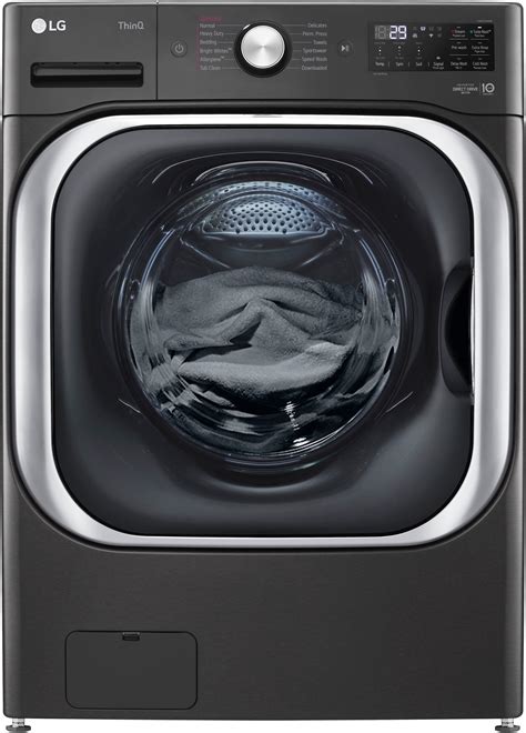 Lg 5 2 Cu Ft High Efficiency Stackable Smart Front Load Washer With Steam And Turbowash