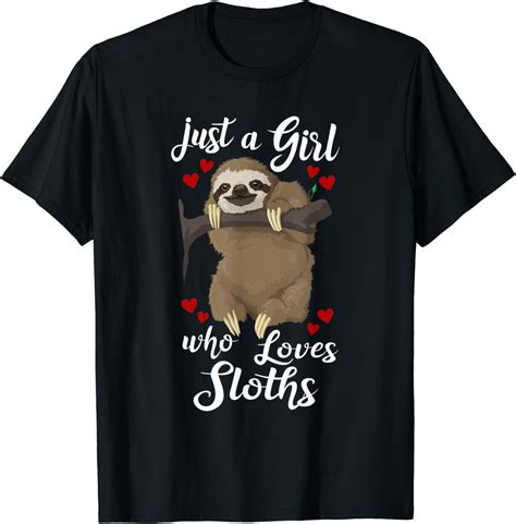 Cool Sloths Animal Clothes For Girls Sloth Lovers T Women T Shirt