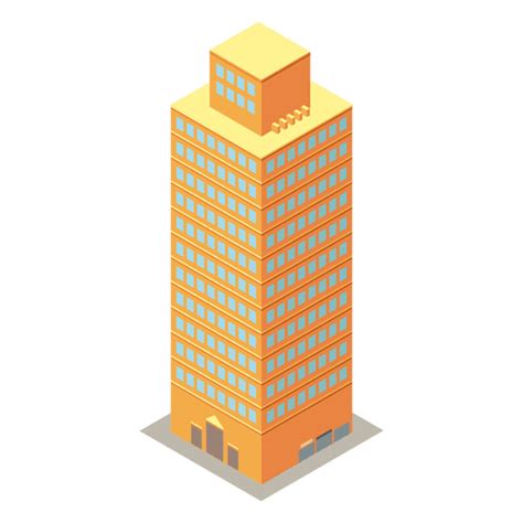 Yellow High Rise Isometric Building Ad Spon Sponsored High