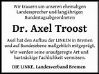 Traueranzeigen von Dr. Axel Troost | Trauer & Gedenken