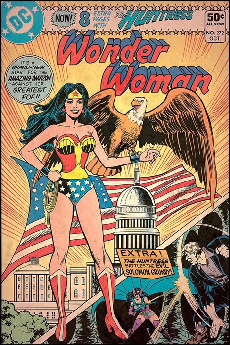Wonder Woman For President Vintage Magazine Cover Framed Poster