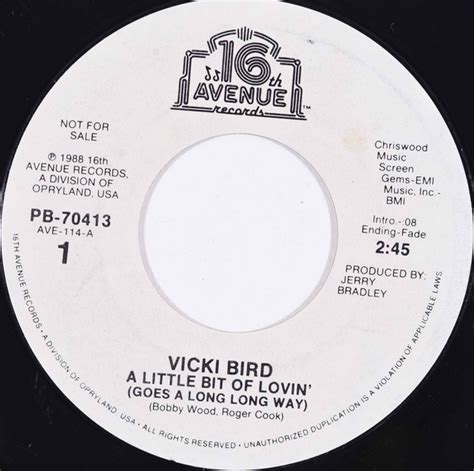 Vicki Bird A Little Bit Of Lovin 1988 Vinyl Discogs