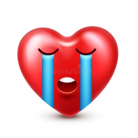 Vetor Do Emoji Do Smiley Do Coração Para O Dia De Valentim Cara Vermelha Engraçada Com