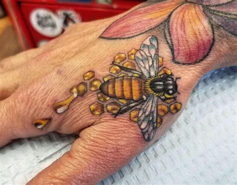 Honey Bee Tattoo Honey Bee Tattoo Bee Tattoo Honeycomb Tattoo