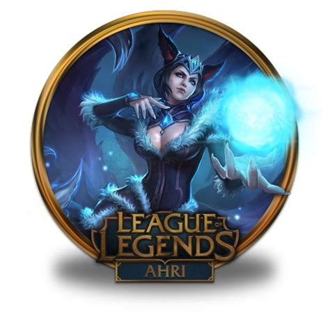 Ahri Midnight Chinese Icon League Of Legends Gold Border