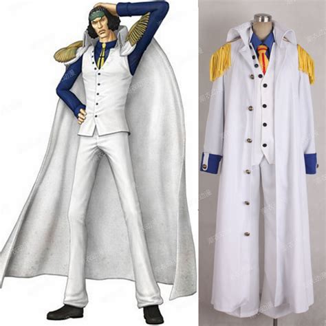 Cosplaydiy Anime One Piece Aokiji Kuzan Navy Admiral Uniform Cosplay
