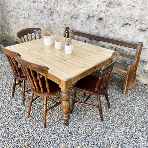 Welsh Pine Scrub Top Kitchen Dining Table C1850 Antiques Atlas
