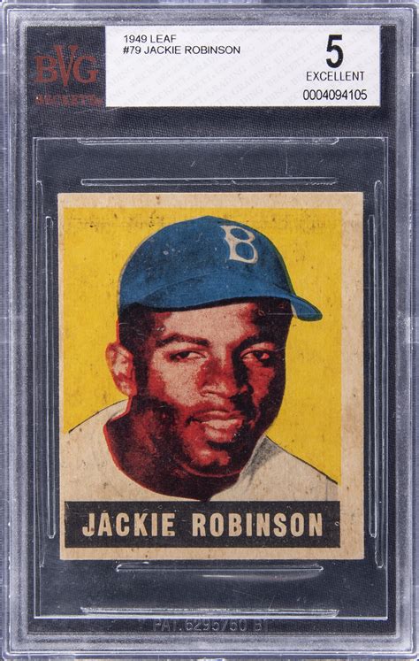 Lot Detail 1948 49 Leaf 79 Jackie Robinson Rookie Card Bvg Ex 5