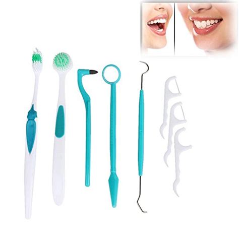 Niome 8pcsset Oral Care Cleaning Tools Kit Orthodontic Toothbrush Dental Mirror Pick Toothpicks