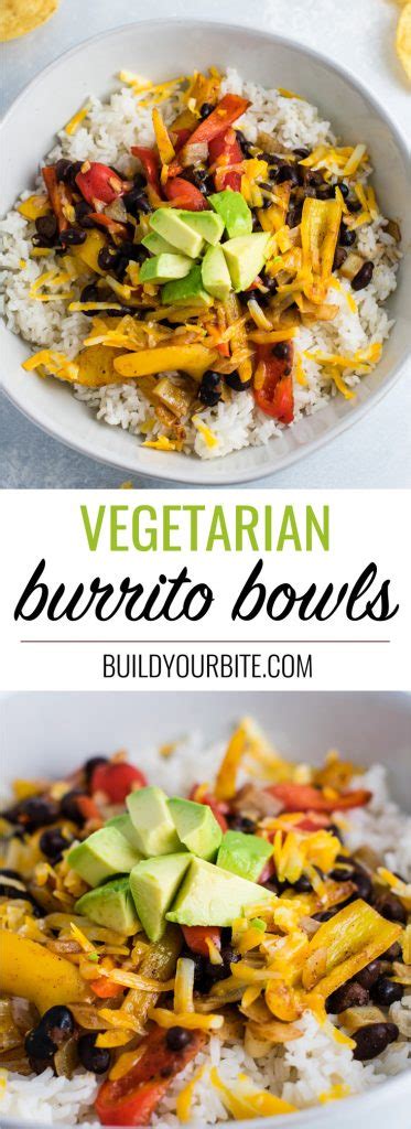 Easy Vegetarian Burrito Bowl Recipe Build Your Bite
