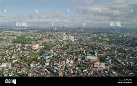 Aerial View Of Manila City With Skyscrapers And Buildings Philippines