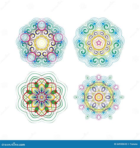 Beautiful Circular Pattern For Your Design Set Of Circular Patterns