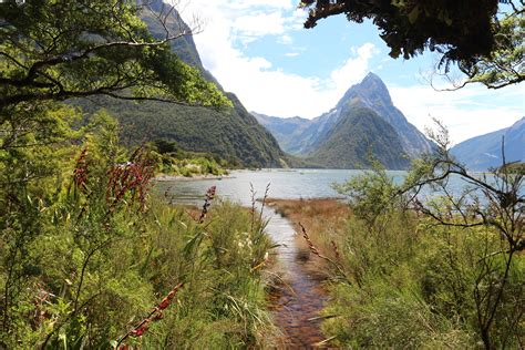 Nature Landscape Mountains Moss Rocks Water Clouds Sky Trees