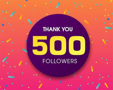Premium Vector 500 Followers Thank You