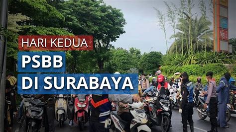 Tak Ada Kemacetan Di Bundaran Waru Di Hari Kedua Psbb Di Surabaya