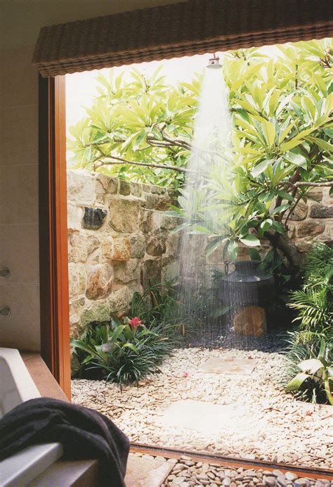 Beach House Lifestyle A Private Outdoor Shower With A