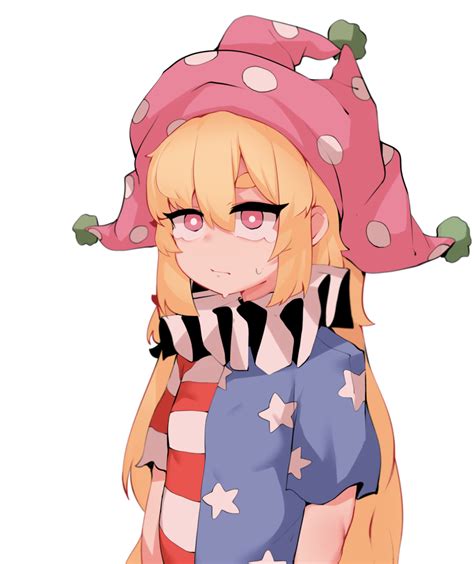 doro au clownpiece touhou striped bad id bad pixiv id highres 1girl american flag dress